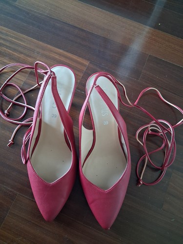 Slingback rosse con lacci - rosse,