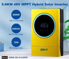 Easun 5600W Hybrid Solar Inverter Off Grid 48V