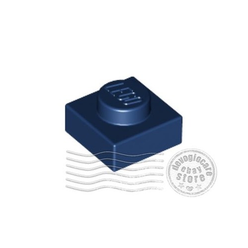 Lego 3024 piastra 1x1 blu - 6x,