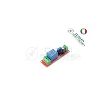 MODULO TEMPORIZZATORE 12V RITARDO REGOLABILE NE555 TIMER RELE' RELAY