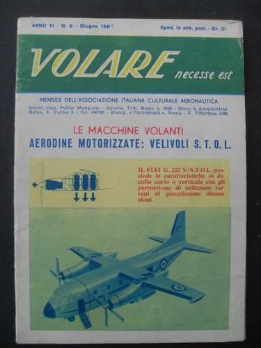 Volare necesse est 6 giugno - est, n.