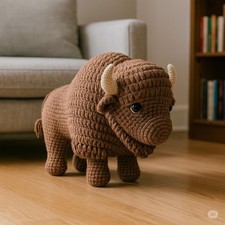 Bambola all'uncinetto bisonte