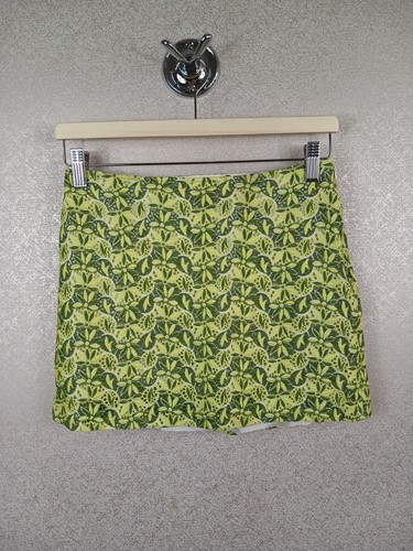 Minigonna verde pizzo - , floreale