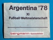ARGENTINA 78 BERGMANN Bustina figurine Pack Card World Cup Football 1978 wc wm