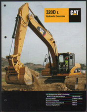 Foglietto brochure escavatore idraulico cingolato Caterpillar "320D L"