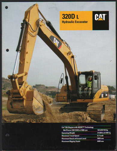 Foglietto brochure escavatore