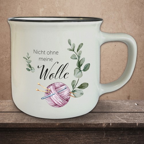 Tazza vintage con scritta - , "non