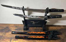 Set replica spada katana giapponese Daisho Metal Prop made in Japan usato