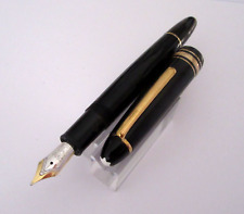 STYLO PLUME de PRESTIGE MONTBLANC TRAVELLER modèle 147 PLUME OR 18 CARATS N455