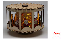 Giostra natalizia con luce e movimento 20cm