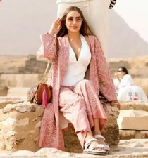 Kimono rustico lungo ricamato