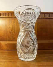 GRANDE VASO CRISTALLO BOEMIA LAVORATO H 29cm