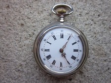 OROLOGIO DA TASCA GLASHUTTE CASSA ARGENTO CYLINDRE 10 RUBIS CIPOLLA PER TASCHINO