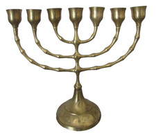 Menorah 7 branches en laiton