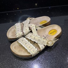 Birkenstock Betula Gold Strappy Slip On Sandals UK 3.5 Eur36 Betula Gel heel