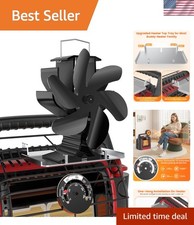 Ventilatore a legna versatile alimentato a calore con protezione da surriscaldamento - 6 pale