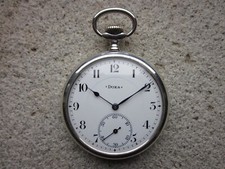 OROLOGIO DA TASCA DOXA CIPOLLA PER TASCHINO TASCABILE CASSA IN ARGENTO ANTICO