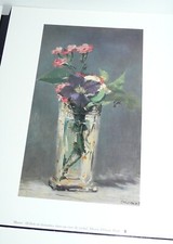 stampa dipinto E. MANET  vase CRISTAL  museo D' ORSAY   quadro arte cm 24x30