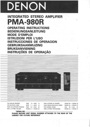 Denon pma 980r - denon, pma-980r