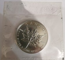 5 dollari Argento FDC Foglia d'Acero d'Argento 1991