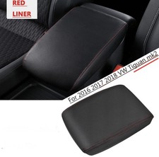 Bracciolo Rivestimento Copertura Arte Pelle Rosso Filo Idoneo Per VW Tiguan 2