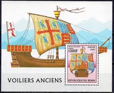 Benin 1997 Antichi Velieri Navigazione Barche Mercantili Britanniche/Bandiera m/s MNH