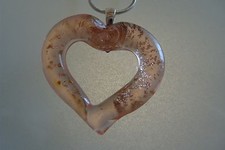 Pendente A Cuore Originale In Vetro Di Murano Gioielli Collana A Catena