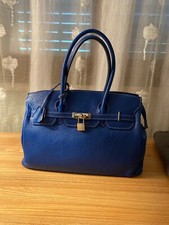 Borsa donna pelle blu - donna,