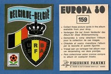 SCUDETTO CALCIATORI PANINI EUROPA 80 - NUOVO/NEW - N.159 BELGIQUE