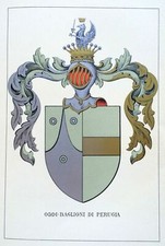 1901 ARALDICA STEMMA FAMIGLIA ODDI BAGLIONI PERUGIA 10/16