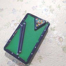 Accendino Biliardo Raro Da Collezione BBT Tavolo Stecche Blu Bleu 