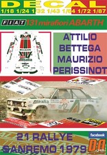DECAL FIAT 131 ABARTH