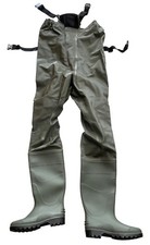 Decathlon Caperlan Waders 40/41 M – Waterproof PVC Fishing Boots Chest Scafandro