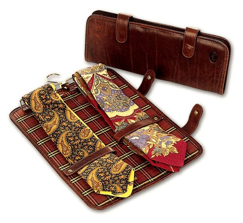 Custodia porta cravatte pelle - custodia,