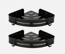 Mensola doccia 2 pezzi mensola doccia senza foratura mensola bagno cesto doccia mensola angolare BLACK DE