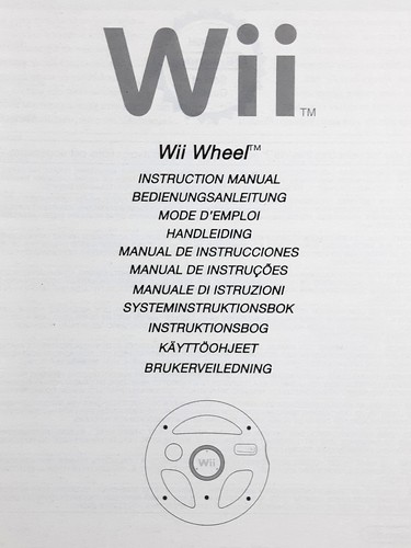 Wii wheel manuale istruzioni - wheel,