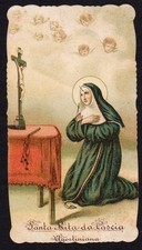 santino-holy card - S. RITA DA CASCIA - mm. 58 x 106 - SANT. 481
