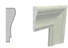 CORNICI - MARCAPIANO IN POLISTIROLO RESINATE  150 X 45 X 1000 MM