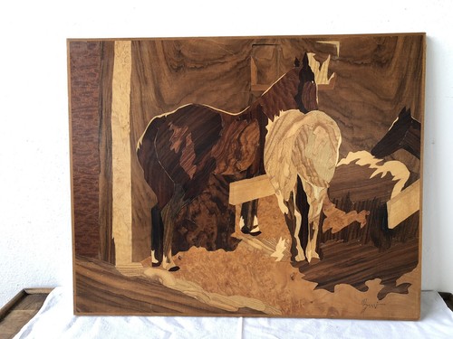 Quadro legno intarsiato - legno,