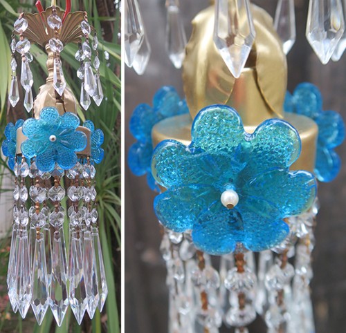 Venetian murano blue beaded - murano,
