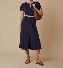 Abito midi in jersey piqué