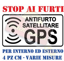 ADESIVO STICKERS DECAL  ALLARME SATELLITARE GPS ANTIFURTO MOTO AUTO SCOOTER