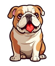 Adesivi auto bulldog inglese - 4,