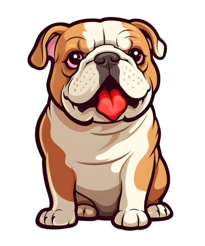 Adesivi auto bulldog inglese - auto,