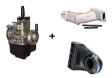 CARBURATORE DELL'ORTO PHBL 24 AD + COLLETTORE E FILTRO POLINI VESPA 50 125 pk xl