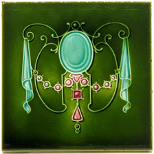 Piastrella camino Art Nouveau