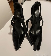 Scarpe Con Tacco Di Velluto Nero