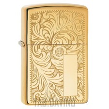 ZIPPO ACCENDINO VENETIAN REGULAR 352B OTTONE DUE LATI LIGHTER ORIGINAL