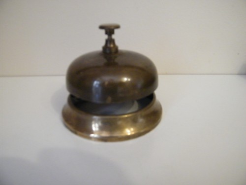 Vintage brass hotel reception - hotel,