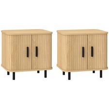 HOMCOM Set 2 Comodini in stile